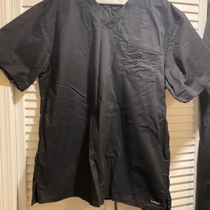 Men’s Landau Black scrub top